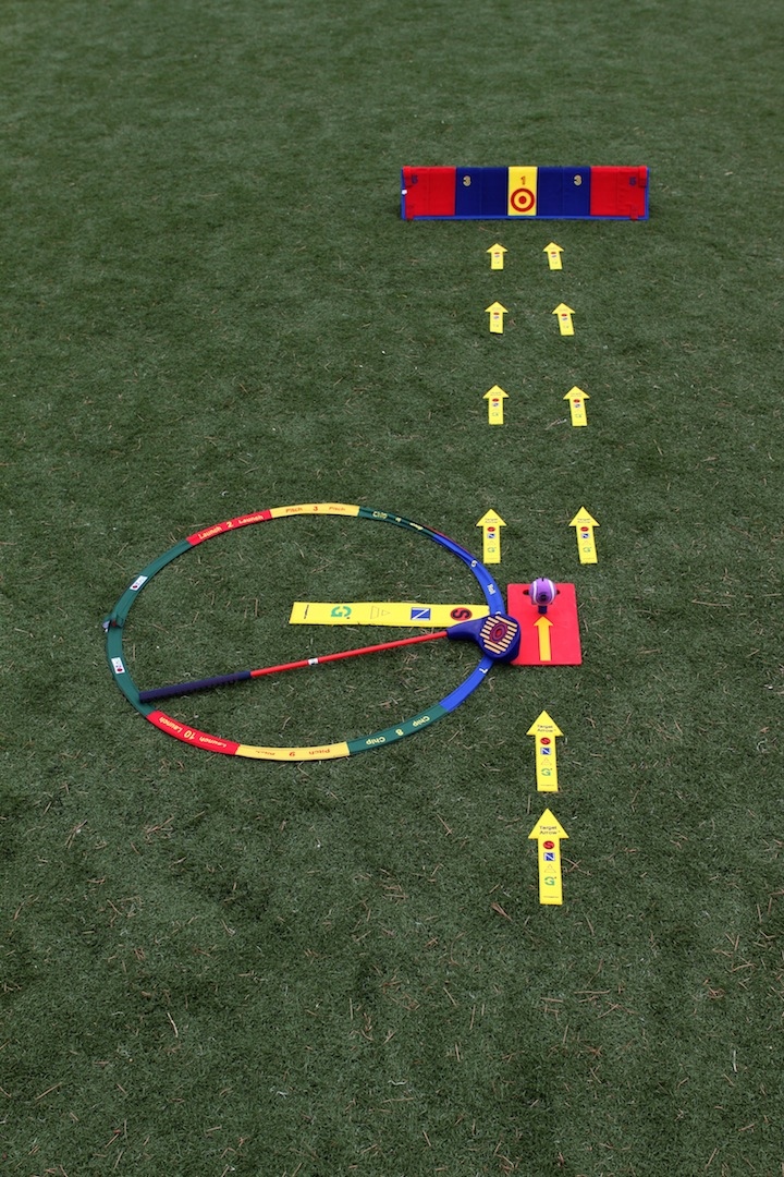 Visual Tracking System equipment arranged on grass